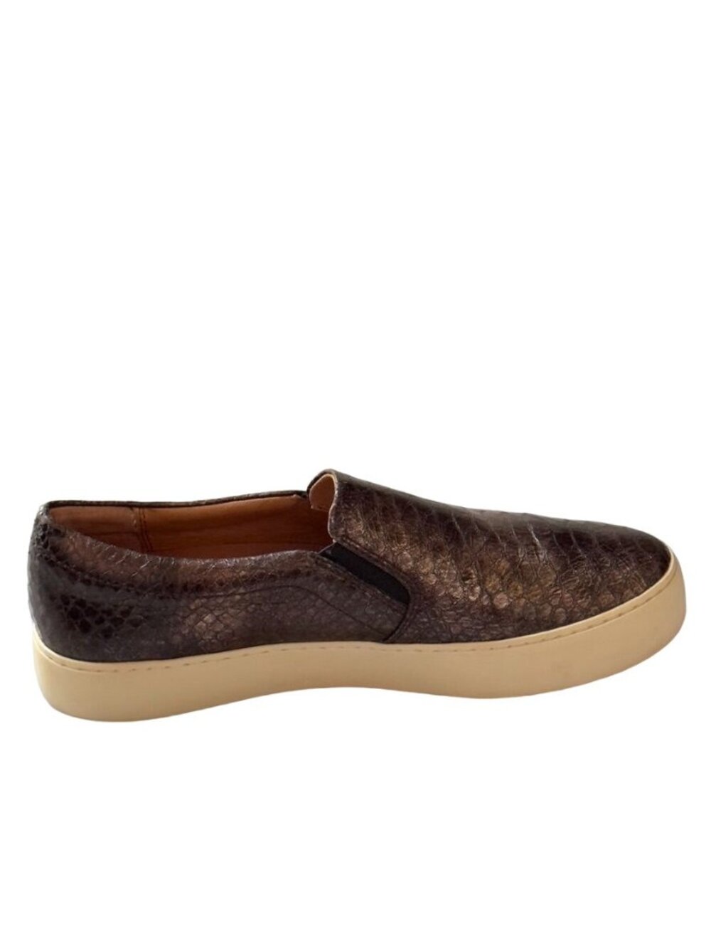 Frye Women's 8.5M Metallic Pewter Slip-On Sneakers - Picture 7 of 14